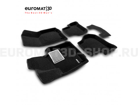 Текстильные 3D коврики Euromat3D Lux в салон для Skoda Octavia A5 (2004-2012) № EM3D-004502