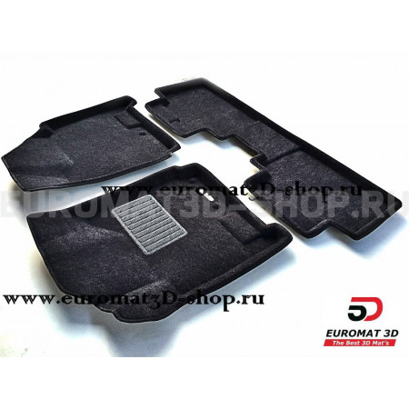 Текстильные 3D коврики Euromat3D Business в салон для Cadillac SRX (2010-2015) № EMC3D-001304