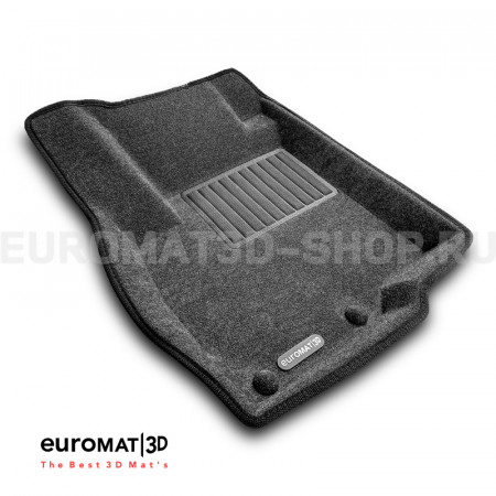 Текстильные 3D коврики Euromat3D Business в салон для Citroen C-Crosser № EMC3D-003609G Серые