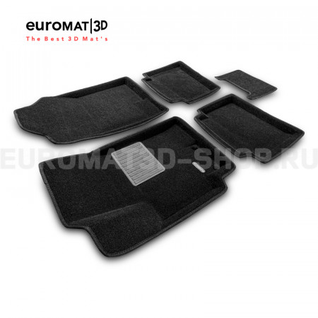 Текстильные 3D коврики Euromat3D Business в салон для Hyundai Solaris (2017-) № EMC3D-002931