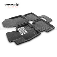 Текстильные 3D коврики Euromat3D Lux в салон для Mazda CX-5 (2017-) № EM3D-003414G Серые