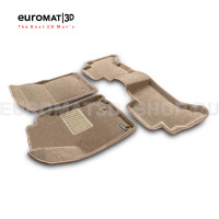 Текстильные 3D коврики Euromat3D Business в салон для Toyota 4Runner (2002-2009) № EMC3D-005141T Бежевые