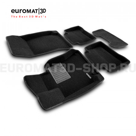 Текстильные 3D коврики Euromat3D Premium в салон для Mercedes E-Class (W212) (2009-2016) № EMPR3D-003505