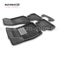 Текстильные 3D коврики Euromat3D Lux в салон для Audi A5 (2016-) Sportback № EM3D-001102G Серые