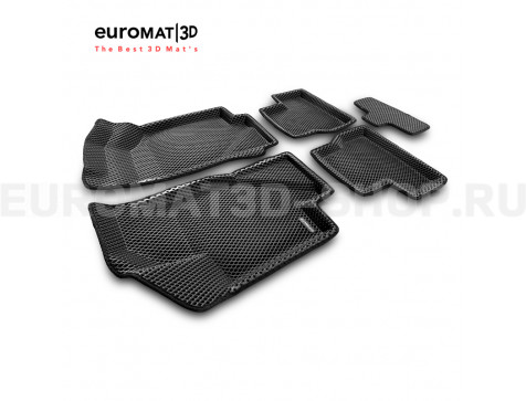 3D коврики Euromat3D EVA в салон для Lada Kalina (2004-) № EM3DEVA-005310