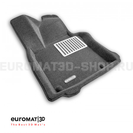 Текстильные 3D коврики Euromat3D Lux в салон для Volkswagen Scirocco (2009-) № EM3D-004502G Серые