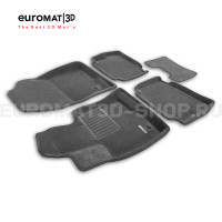 Текстильные 3D коврики Euromat3D Business в салон для Mazda CX-9 (2017-) № EMC3D-003401G Серые