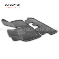 Текстильные 3D коврики Euromat3D Business в салон для Tesla Model Y (2020-) № EMC3D-004902G Серые