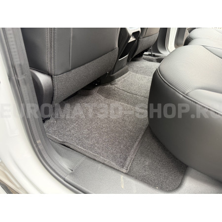 Текстильные 3D коврики Euromat3D Business в салон для Haval F7 (2024-) (4WD) № EMC3D-001470G Серые