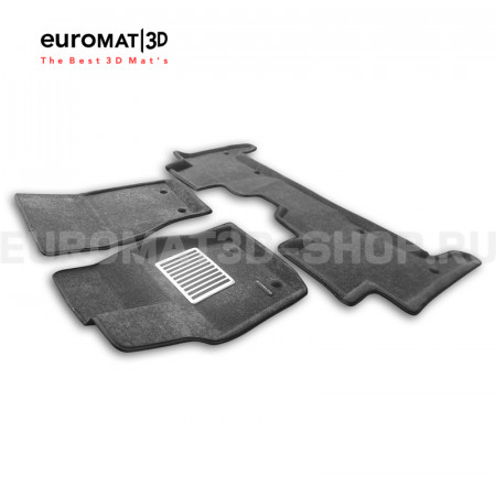 Текстильные 3D коврики Euromat3D Lux в салон для Land Rover Range Rover Sport L494 (2014-2021) № EM3D-003109G Серые